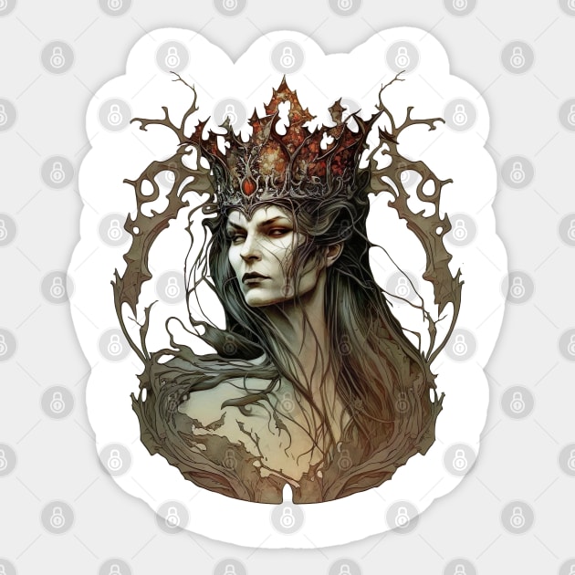 The Evil Queen, Grimhilde, from Snow White and the Seven Dwarves Sticker by YeCurisoityShoppe